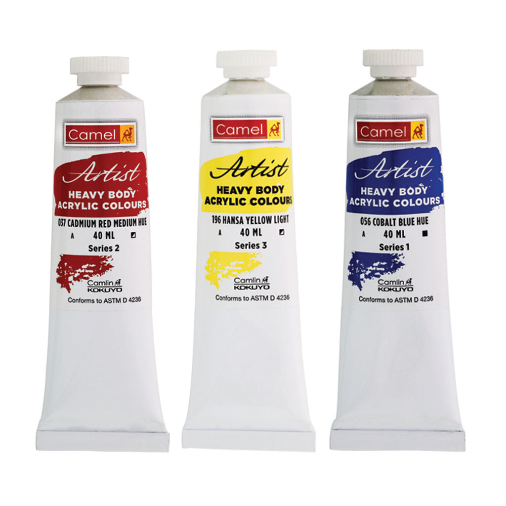 Camel Heavy Body Artist Acrylic Colours  -The Quality Product for Artists
